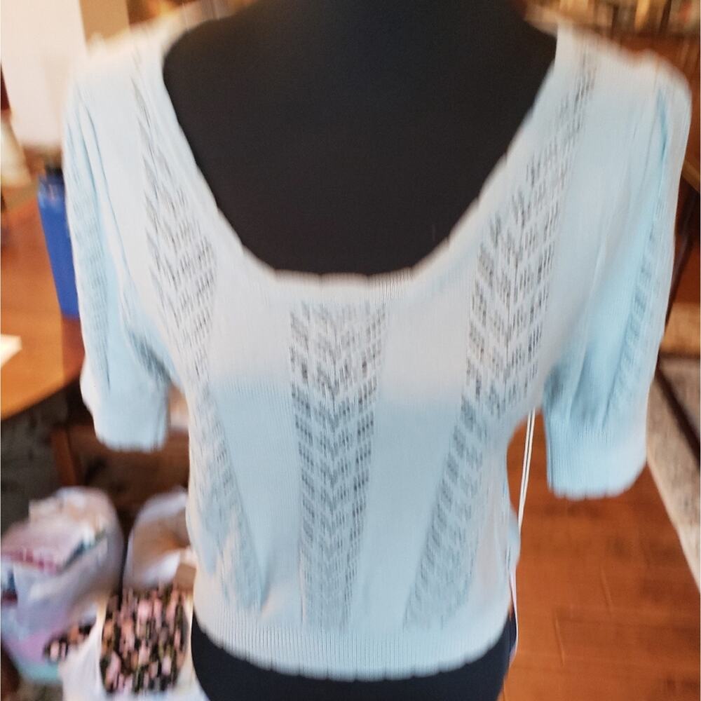 Lumiere S NWT sage green short sleeved